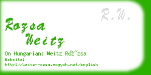 rozsa weitz business card